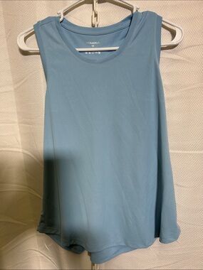 Light Blue Women's Sleeveless Razor Back Tank Top - size medium